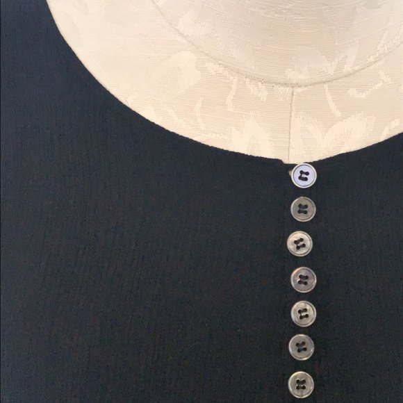 Vintage 90s XS Silk Sheer Babydoll Dress Black - Picture 8 of 11